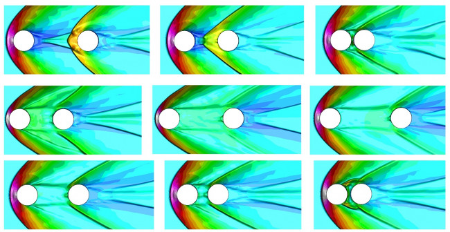 Математическая модель полета и соударений осколков метеорного тела