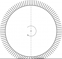 О стержневой модели деформируемой периферии колеса